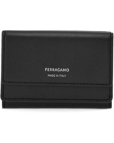 Ferragamo Logo-print Leather Wallet - Black