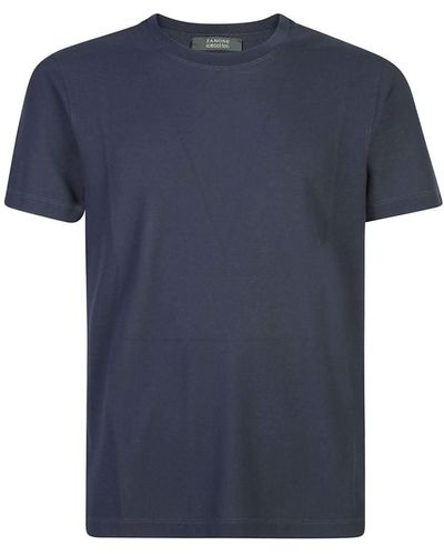 Zanone T-Shirt mit schmalem Schnitt - Blau