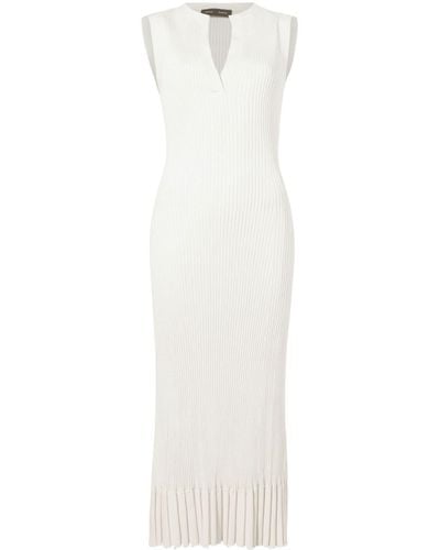 Proenza Schouler Ribbed-knit Silk-blend Dress - White