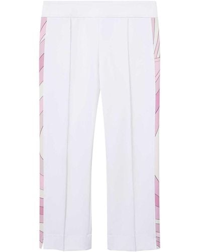 Emilio Pucci Iride-print Cropped Pants - White