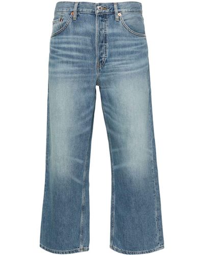 RE/DONE Mid-rise Cropped Jeans - Blue