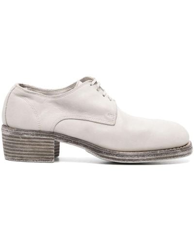 Guidi Lace-up Leather Derby Shoes - White