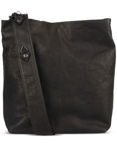 Yohji Yamamoto Sac porté épaule à ornements - Noir