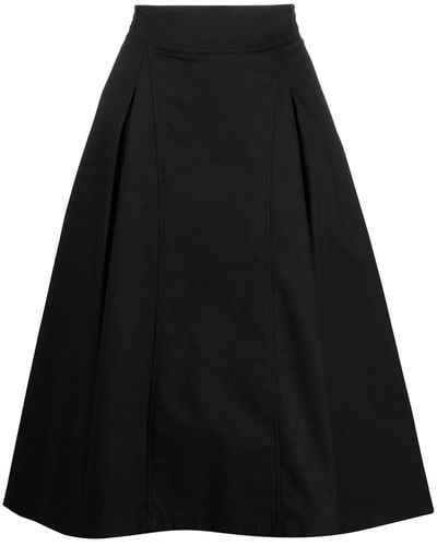 3.1 Phillip Lim Box-pleat A-line Midi Skirt - Black