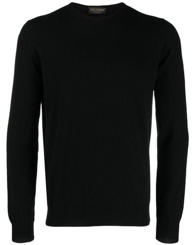 Dell'Oglio Crew-neck Cashmere-merino Sweater - Black