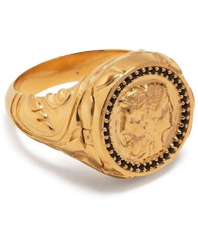 Missoma Coin Locket Signet Ring - Metallic