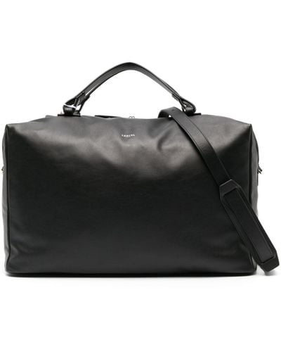Lancel Logo-stamp Leather luggage Bag - Black