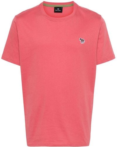 PS by Paul Smith T-shirt con applicazione - Rosa
