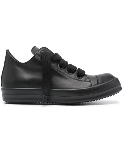 Rick Owens Leren Sneakers - Zwart