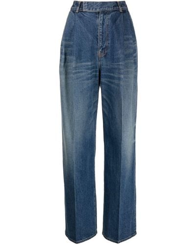 Undercover High-waist Straight-leg Jeans - Blue