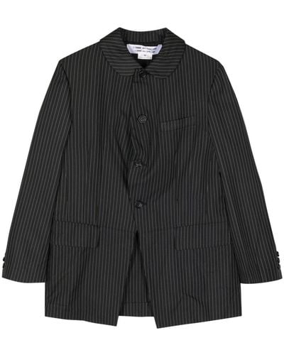 Comme des Garçons Striped single-breasted jacket - Noir