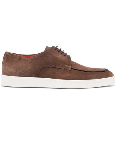 Santoni Derby-Schuhe aus Wildleder - Braun