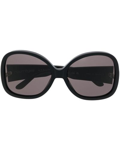 Courreges Hyper Round Frame Sunglasses - Black