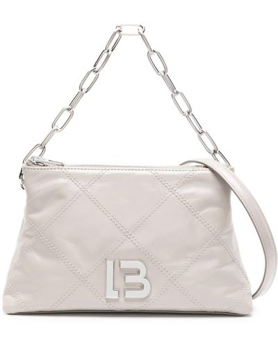 Bimba Y Lola Small Trapezium Leather Shoulder Bag - White