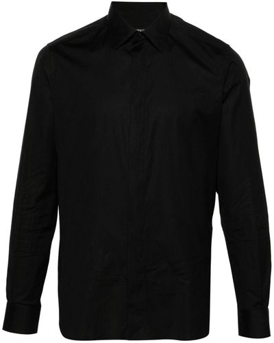 Zegna Overhemd Met Klassieke Kraag - Zwart