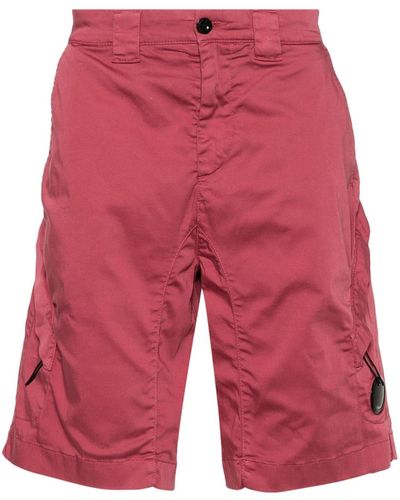C.P. Company Short en coton stretch à poches cargo - Rouge