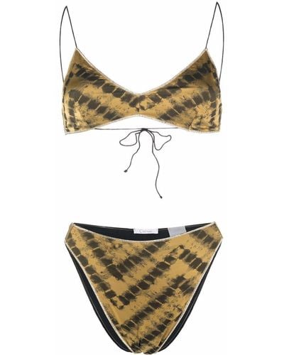 Oséree Abstract-print Tie-fastening Bikini Set - Multicolour