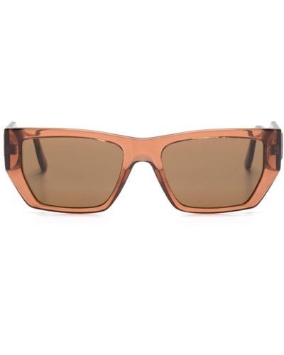 Karl Lagerfeld Logo-embossed Rectangle-frame Sunglasses - Pink