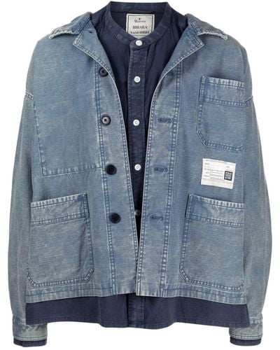 Maison Mihara Yasuhiro Denim Shirtjack - Blauw