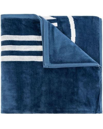adidas Logo-print Beach Towel - Blue