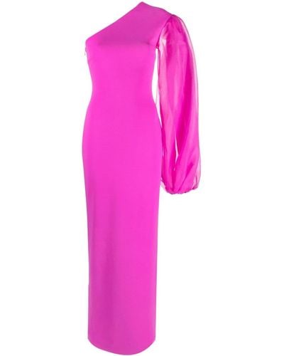 Solace London Asymmetrisches Hudson Abendkleid - Pink