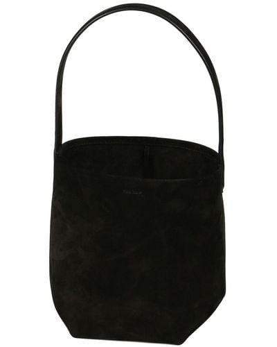 The Row Small N/S Park leather tote bag - Schwarz