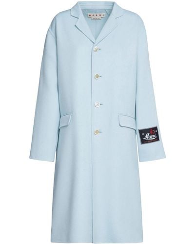 Marni Manteau droit à patch logo - Bleu