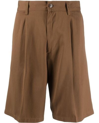 Costumein Pleated Lyocell Tailored Shorts - Brown