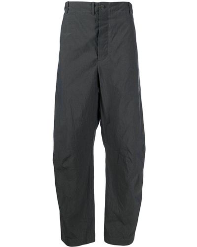 Forme D'expression Cotton Tapered-leg Pants - Gray