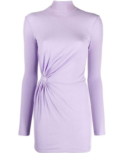 Nanushka Isano Knot-embellished Minidress - Purple