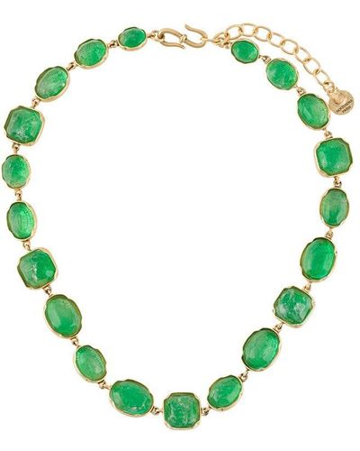 Goossens Halskette mit Cabochons - Grün