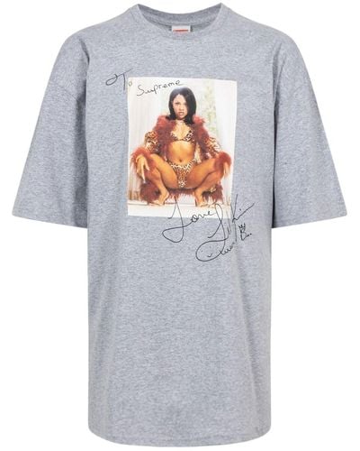 Supreme T-shirt Met Print - Grijs