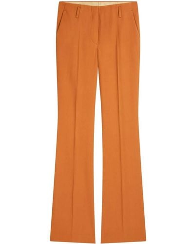 Dries Van Noten Pantalon de costume à coupe évasée - Orange