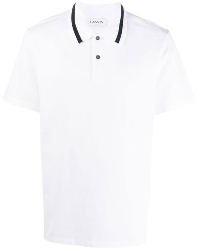 Lanvin ストライプカラー ポロシャツ - ホワイト
