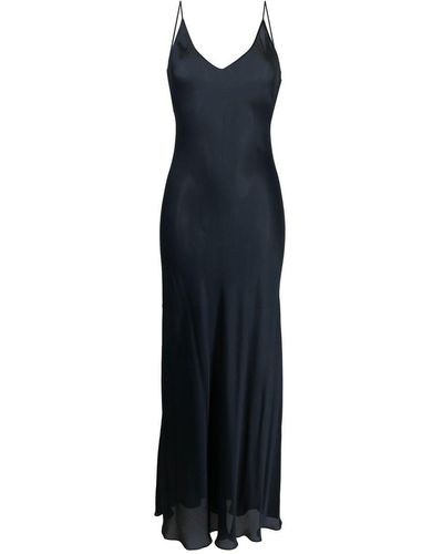 Carine Gilson Silk Slip Dress - Blue