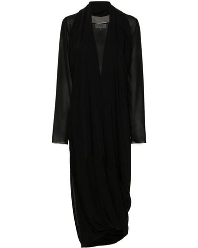 MM6 by Maison Martin Margiela Layered Sheer Maxi Dress - Black
