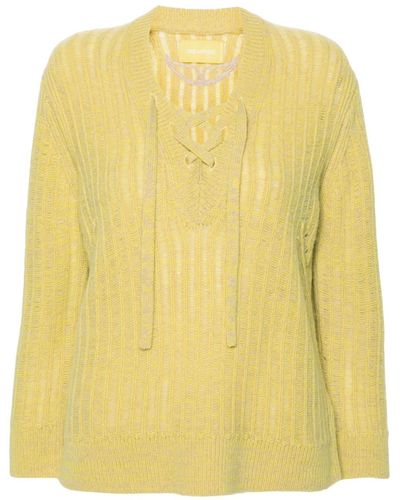 Zadig & Voltaire 'fanny' Wool Sweater, - Yellow