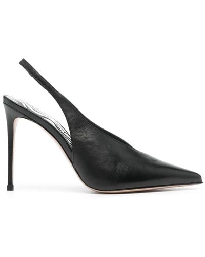 Le Silla 105mm Leather Court Shoes - Black