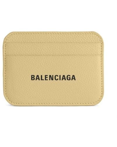 Balenciaga Cash Leather Cardholder - Natural
