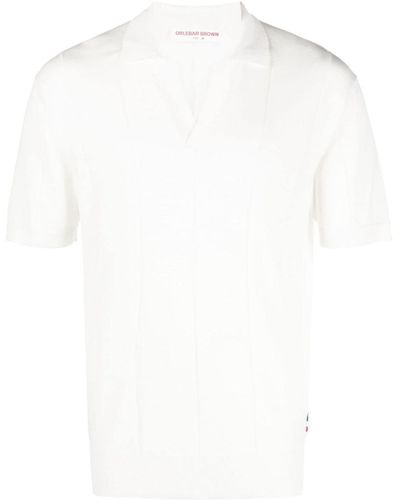 Orlebar Brown Poloshirt Met V-hals - Wit