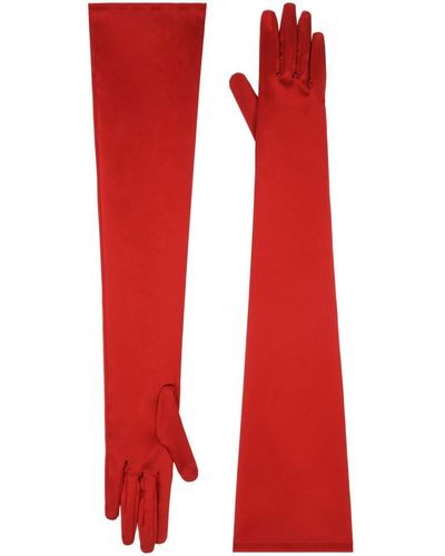Dolce & Gabbana Guanti lunghi Kim - Rosso