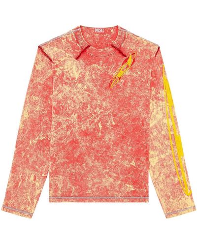 DIESEL T-cramivolkk Cotton Sweatshirt - Pink