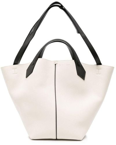 Proenza Schouler Large Chelsea Leather Tote Bag - White