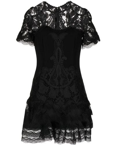 Jonathan Simkhai Lace-panelled Crepe Dress - Black