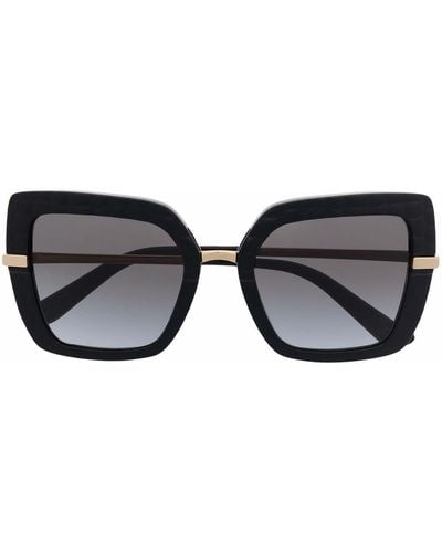 Dolce & Gabbana Eckige Sonnenbrille - Schwarz