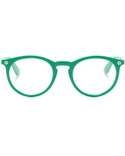 Gucci GG ラウンド眼鏡フレーム - グリーン