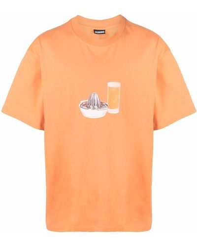 Jacquemus プリント Tシャツ - オレンジ