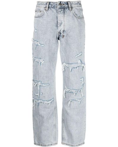 Ksubi Brooklyn Muse Repair Straight-leg Jeans - Blue