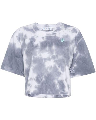 Off-White c/o Virgil Abloh T-shirt Hands Off à imprimé tie-dye - Bleu