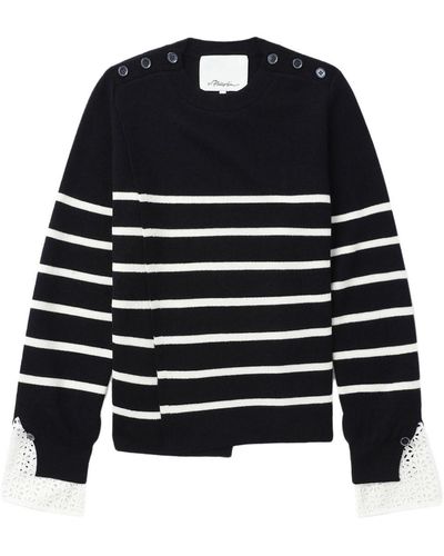 3.1 Phillip Lim Striped Wool Jumper - Blue